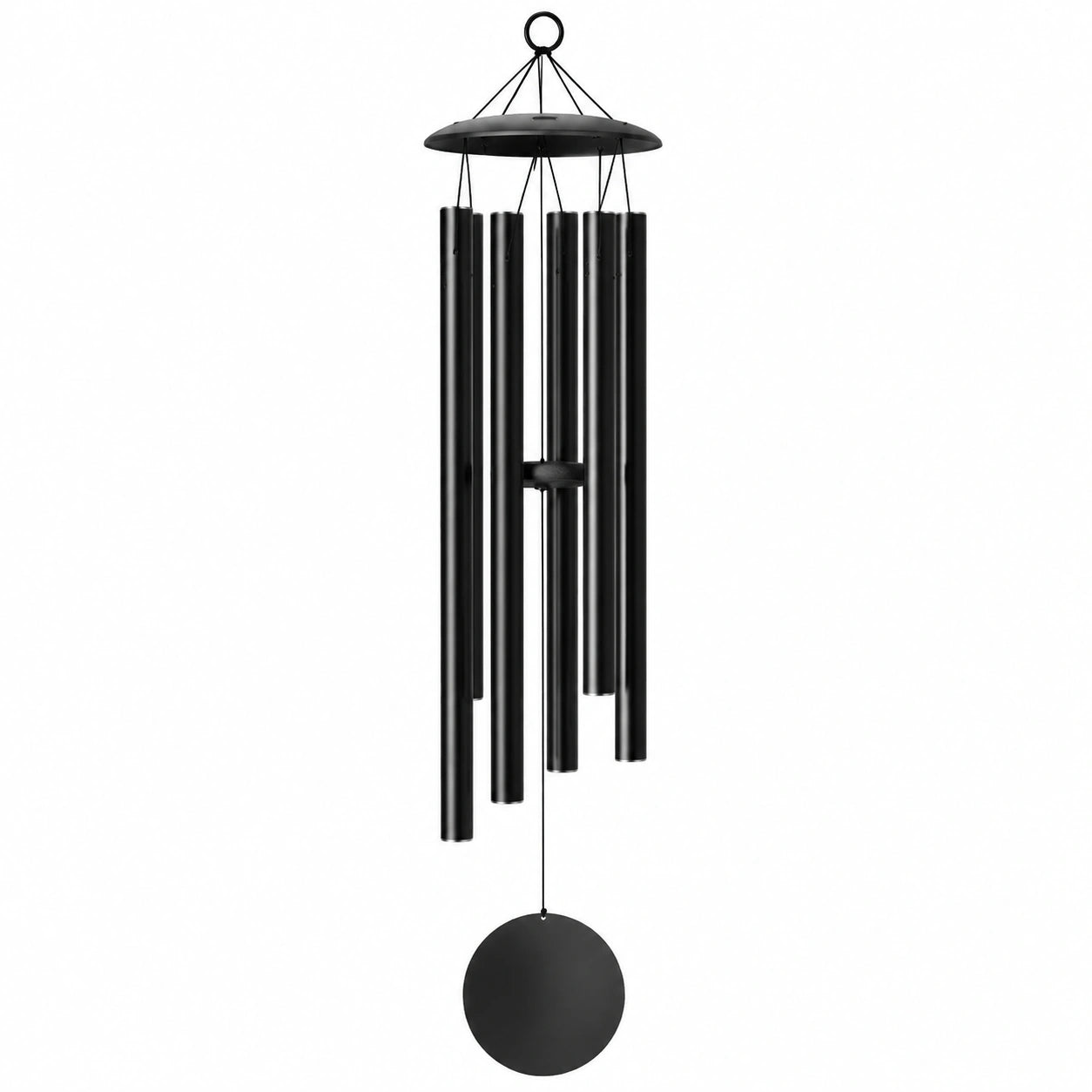 Campana de Viento Grande Negra de 90 cm