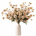 Ramo de Flores Artificiales Beige y Verde para Decoración Interior