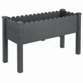 Macetero Elevado de Jardín 80x40x78 cm en Gris Oscuro