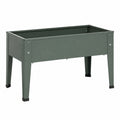 Cama de Cultivo Elevada para Exterior Verde 150x75x80cm