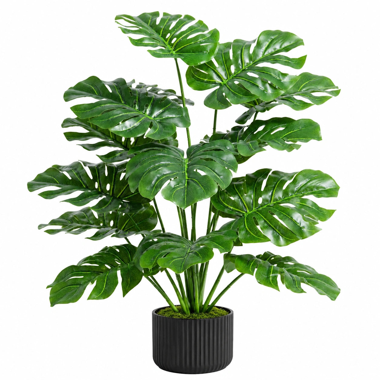 Planta Artificial Monstera en Maceta Negra 85cm