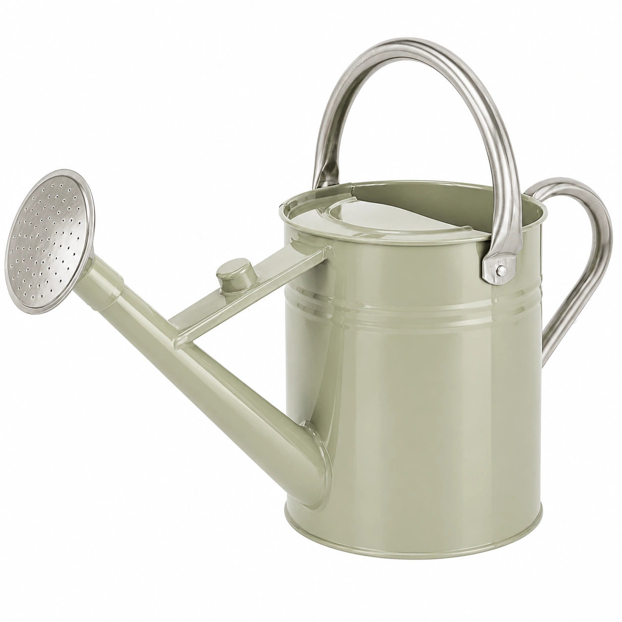 Regadera de Metal Verde 9L con Mango Ergonómico